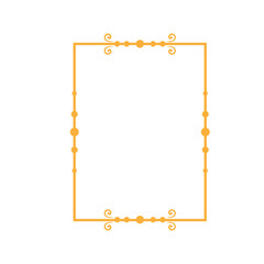 classic victorian border frame cartoon. floral scrollwork, filigree baroque, rococo symmetrical classic victorian border frame sign. isolated symbol vector illustration