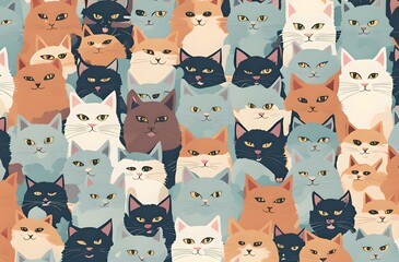 Cats patter design  all wallpaper