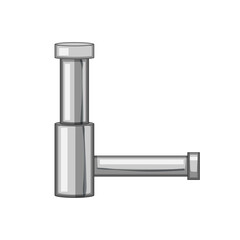 odor waste drain trap cartoon. blockage installation, maintenance cleaning, fixture basin odor waste drain trap sign. isolated symbol vector illustration