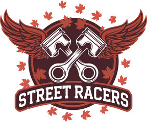 Street racers illustration vector .