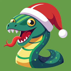 Holiday illustration: a monkey in a Santa hat is a symbol of the joy of the New Year
