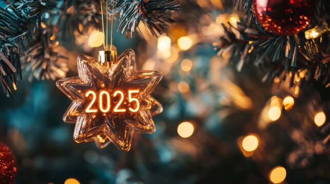 A close up of a firework with the numbers Text: "2025" written in it, New Year 2030, Christmas background --ar 16:9 --style raw --v 6.1 Job ID: 4635bccf-ec89-4e68-82c8-12e056d0521d