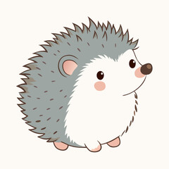 Cute hedgehog in a fairytale forest: a unique illustration to decorate a child's room with love.
