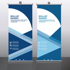 Roll-up banner with modern cityscape for corporate events and marketing."