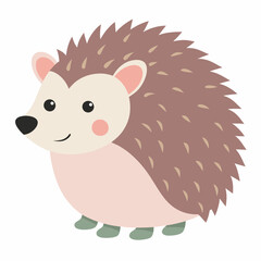 Charming hedgehog in warm colors: a perfect character for children's illustration and decor.
