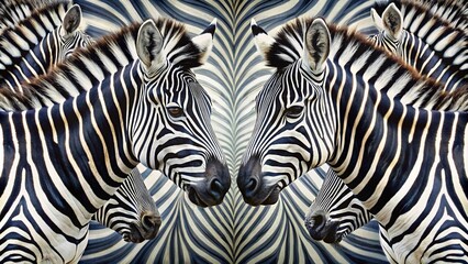Black and White Zebra Style Graphic Pattern for Unique Double Exposure Art
