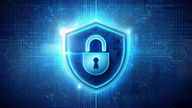 binary code lock concept animation