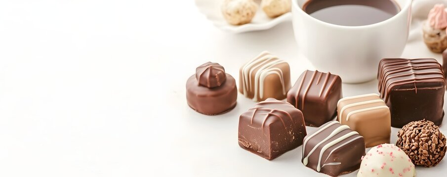 Rich dark chocolate flows over artisan creations showcasing indulgent treats and a refined gourmet experience