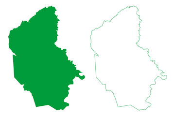 Obraz premium Contendas do Sincora municipality (Bahia state, Municipalities of Brazil, Federative Republic of Brazil) map vector illustration, scribble sketch Contendas do Sincora map