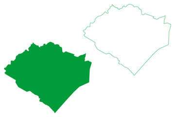 Craibas municipality (Alagoas state, Municipalities of Brazil, Federative Republic of Brazil) map vector illustration, scribble sketch Craibas map