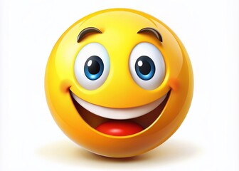 Fototapeta premium Bright and Cheerful Smiley Face Clipart for Fun Graphic Designs, Perfect for Kids' Projects and Creative Expressions