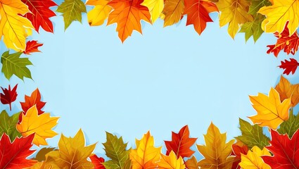 Obraz premium Cozy Autumn Season Background with Fall Leaves and Happy Fall Days. 