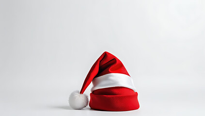 red santa hat isolated white background