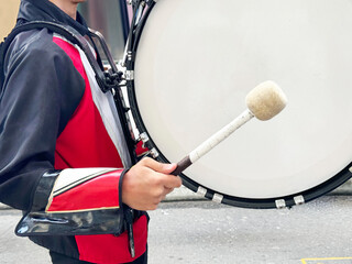 Marching Band Drummer with Bass