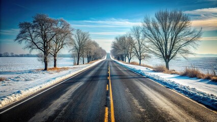 Fototapeta premium Winter road photography