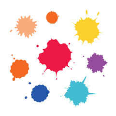 This captivating watercolor splatter stain set vector offers vibrant, artistic splashes perfect for creative designs, backgrounds, posters, and digital projects.