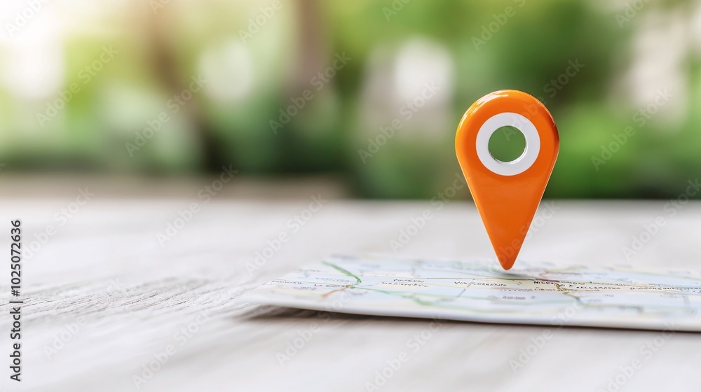 Poster detailed satellite map with gps coordinates - a magnified overview of geographic location for naviga
