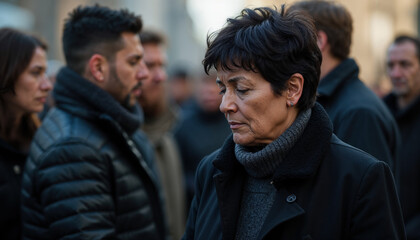 group of people in a funeral mourning their beloved ones