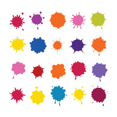 This captivating watercolor splatter stain set vector offers vibrant, artistic splashes perfect for creative designs, backgrounds, posters, and digital projects.