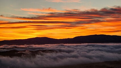 sunrise over the mountains