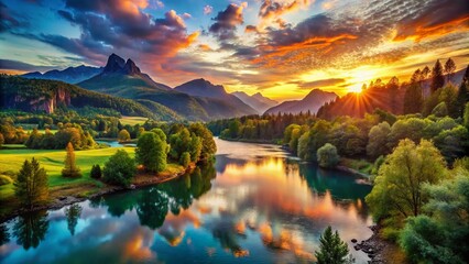 Fototapeta premium Captivating Vigana Photo Showcasing Natural Beauty and Serenity in Scenic Landscapes for Stunning Visual Appeal