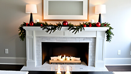 traditional christmas decorations creating holiday backdrop