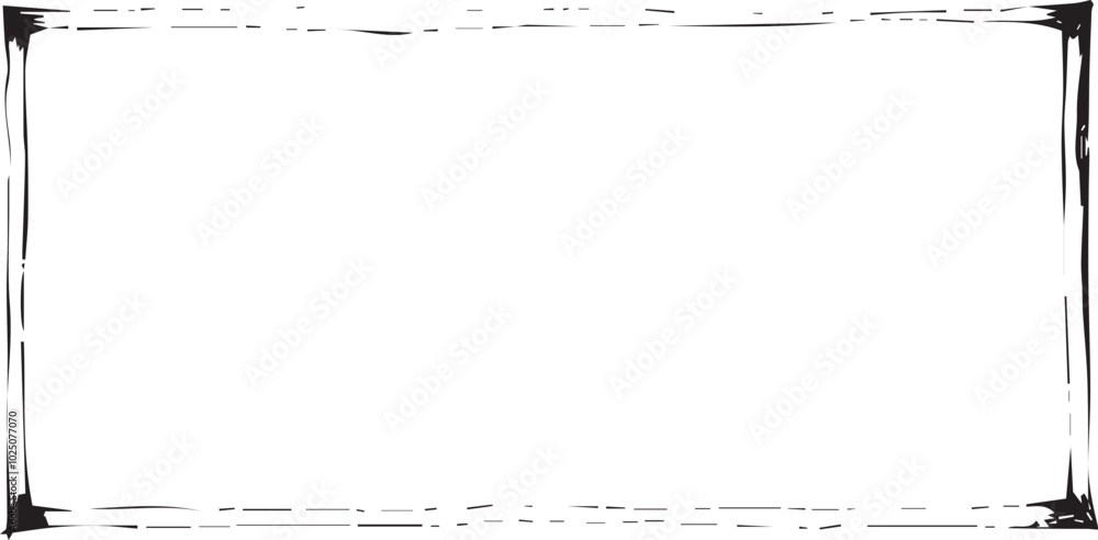 Aufkleber a rectangular frame with a rough