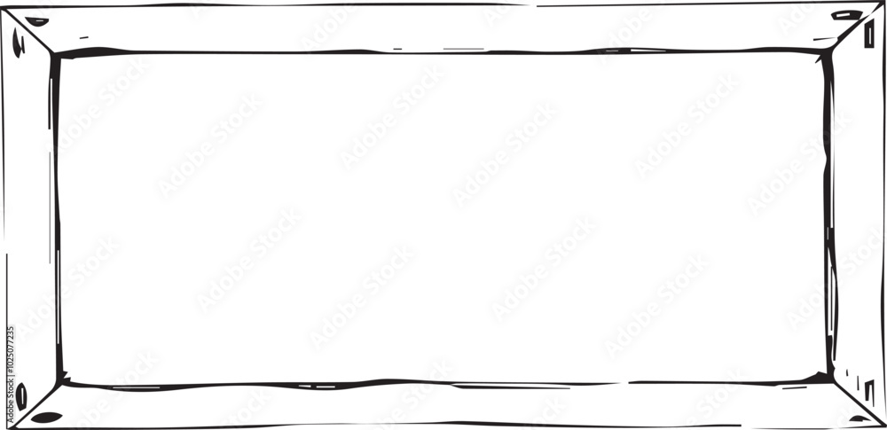 Poster an outline of a simple frame with a thick border.