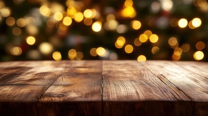 The Wooden Table with Lights.