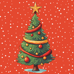 Illustration vector of Christmas traditions