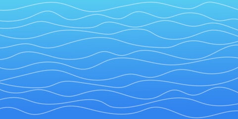 Obraz premium Water blue ocean wave flowing abstract vector abstract background illustration.