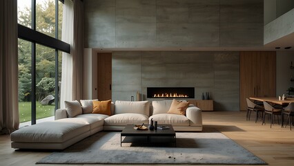 Minimalist Home Decor – A Modern Living Room Filled with Natural Light