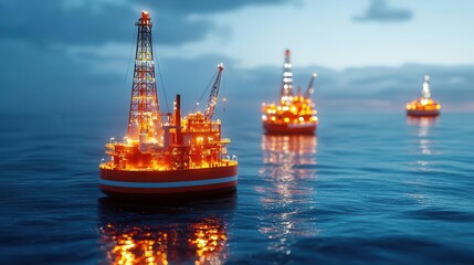 Ocean drilling rigs with AI-powered automated mud systems, optimizing well stability and reducing waste