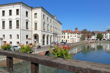 scorcio di treviso città, italia, 21 settembre 2024, view of treciso city, italy, 21st september, 2024