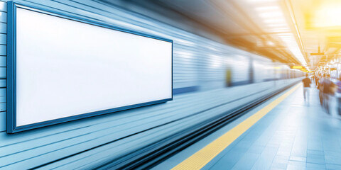 Blank advertising billboard mockup