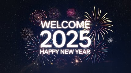 Celebrate 2025 with Colorful Fireworks and Bright Stars