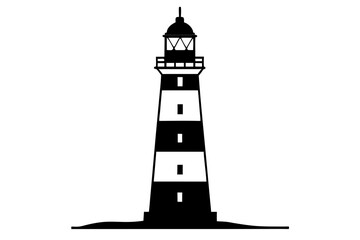 Lighthouse Silhouettes vector | vector silhouette illustration on white background