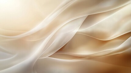 Obraz premium A close-up shot of a white and brown background featuring a blurred picture of a white fabric wave