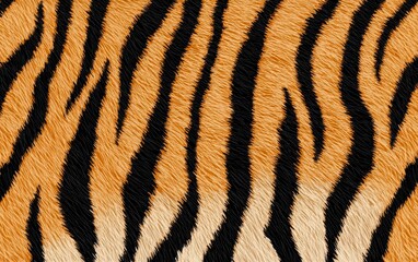 Fototapeta premium Seamless pattern of tiger stripes with bold black and orange hues, creating an exotic, natural fur texture