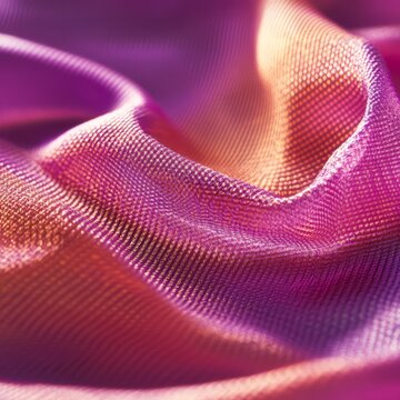 Macro shot of polyamide 6 fibers, used in high-performance sportswear and activewear. 