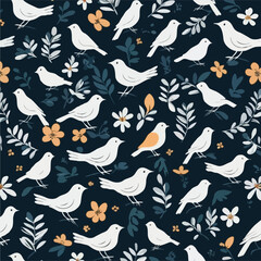 seamless pattern with birds