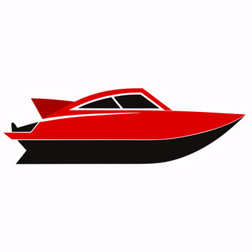 recommend clip art: Speed boat silhouette vector illustration