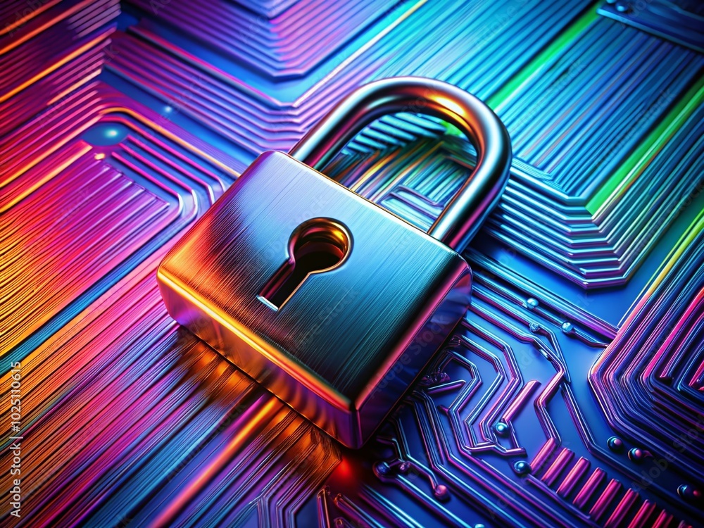 Poster creative lock illustration for security concepts and designs in digital applications and graphic pro