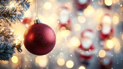 The Red Ornament on Tree