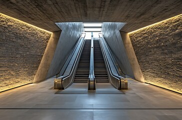 Modern living room with purple furniture and a pink tree by a wooden staircase.