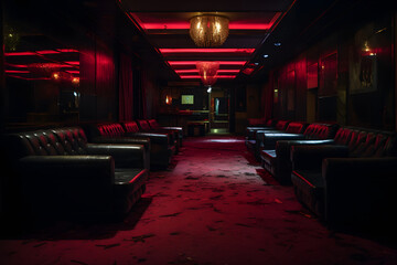 photo of a empty strip club, strip club interior photo