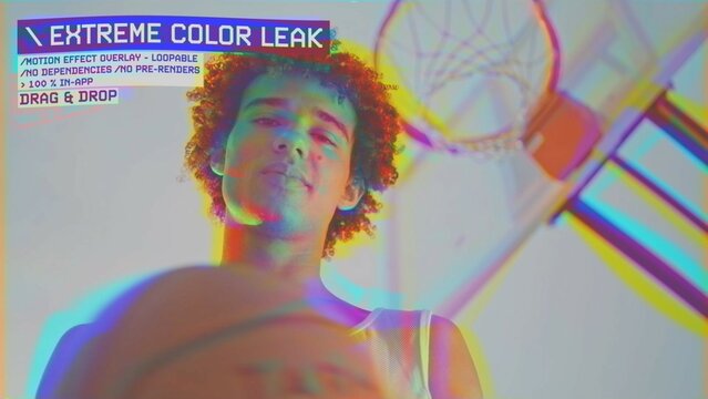 Extreme Color Leak  Procedural Motion Effect: VHS, VCR, Retro CRT, Old TV Filter