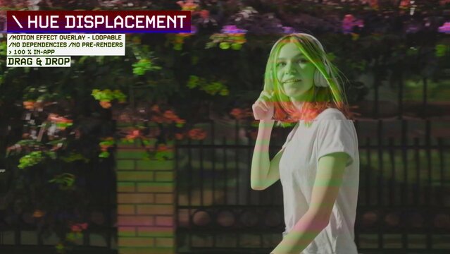 Hue Displacement Procedural Motion Effect: VHS, VCR, Retro CRT, Old TV Filter