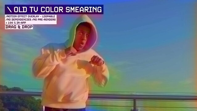 Old Tv Color Smearing Procedural Motion Effect: VHS, VCR, Retro CRT, Old TV Filter