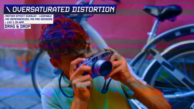 Oversaturated Distortion Procedural Motion Effect: VHS, VCR, Retro CRT, Old TV Filter